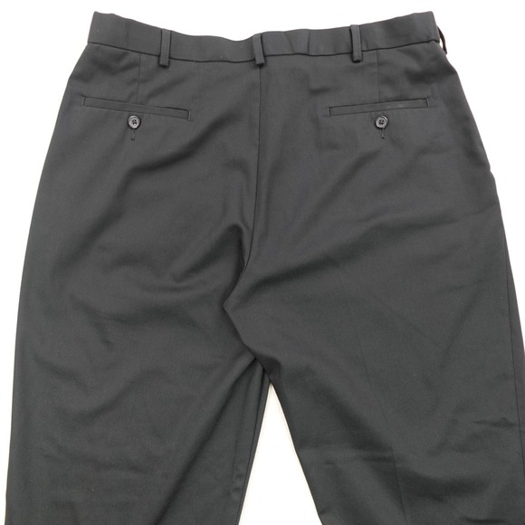 Haggar Dress Pants 38x32 Black Classic Fit No Iron Mid Rise Stretch Corporate - Picture 3 of 12